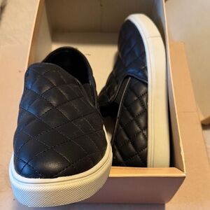 Mossimo Supply Co. Black Quilted Slip-On Shoes